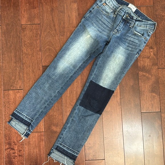 Hudson Denim High Low Cuff Blue Deconstructed Look Jeans 12 - Picture 3 of 7